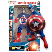 Boneco Capitão América 10 Frases Marvel 0582