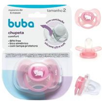 Chupeta Comfort Urso Rosa Buba 12668