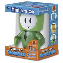 Mini Boneco Stick Gamer Skin 12 cm Minecraft  Algazarra 1262