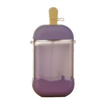 Garrafinha Infantil Picolé 400ml com Alça e Adesivos Roxo