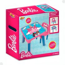 Mesa De Atividades Barbie C/ Cadeira Rosa - Fun F01640