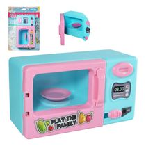 Microondas De Brinquedo Infantil Sirie Folia Na Cozinha 15cm