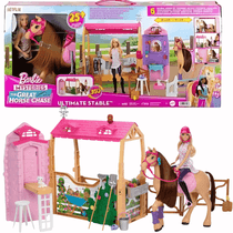 Boneca Barbie e Cavalo Estabulo dos Sonhos +25Peças 3+Mattel