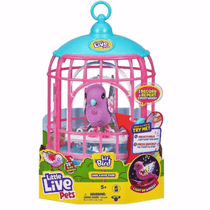 Passáro na Gaiola Com Luz Interativo Little Live Pets 5+ Fun