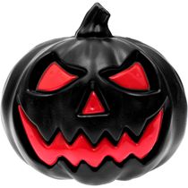 Mini Abóbora Preta com Expressões 3D Decoração de Halloween e Dia das Bruxas