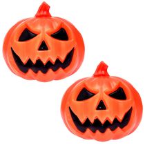 2 Abóboras com Expressões 3D Grande Decoração de Halloween e Dia das Bruxas