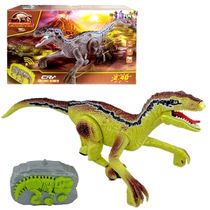 Brinquedo Infantil Dinossauro 34cm de Controle Remoto que Anda com Rugido e Luz