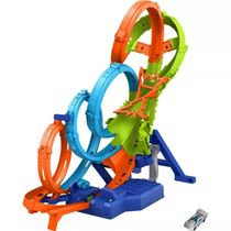 Pista Hot Wheels Voltas E Colisões Looping - Mattel HXR70