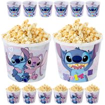 10 Baldes para Pipoca do Stitch Decoração e Lembrança de Festa Sacola de Doces