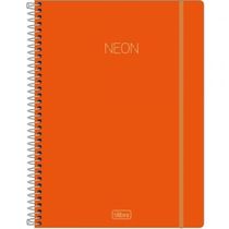 Caderno Espiral 10X1 160 Folhas Neon - Tilibra -  LARANJA