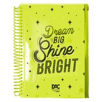 Caderno Espiral Capa Dura 10x1 - 160 Folhas Bubble - Dac AMARELO NEON