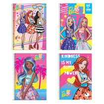 Caderno Espiral Capa Dura - 10x1 - Barbie Color Reveal - 160 Folhas - Foroni