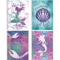 Caderno Espiral Capa Dura - 1x1 - Sereia - 120 Folhas - Foroni