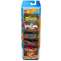 Carrinhos Hot Wheels Track Builder/ 5 Carros - Mattel