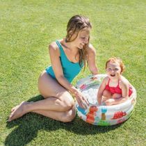 Piscina Inflável Infantil Dino 3 Anéis 28 Litros - Intex