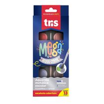 Aquarela Escolar Mega Acqua Color Metálica - 12 Cores - Tris