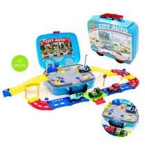 Maleta Pista p/ Carros City Auto - 42 Peças - Dony Toys