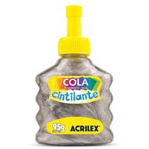 Cola Cintilante 95g - Acrilex PRATA