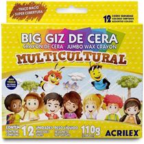 Big Giz de Cera Multicultural 110g - Acrilex -