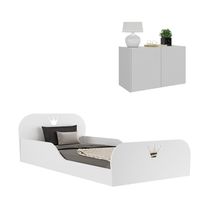 Cama Infantil Montessoriana p/ Colchão 88 x 188cm e Mesa de Cabeceira Multimóveis MP4194