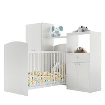 Quarto Infantil com Colchão Incluso Meu Bebê Multimóveis Branco