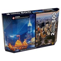 Quebra-cabeça 500 peças Duplo - Skylines Cosmopolitas