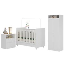 Quarto Infantil Completo Com Colchão Incluso Ariel Multimóveis Branco