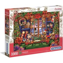 Puzzle 1000 Peças Vitrine De Natal - Clementoni