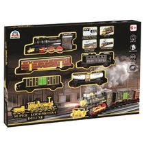 Ferrorama Super Locomotiva Deluxe Com Luz Som Fumaça Braskit