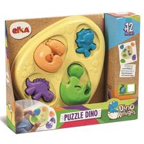 Brinquedo Didático de Encaixar para Bebê Puzzle Dino Elka