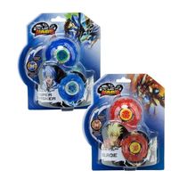 Kit 2 Piões de Batalha Infinity Nado Plastic Series - Azul (3900A) + Vermelho (3900V)