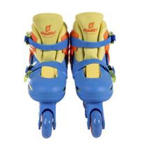 Patins In Line Azul e Laranja 30 a 33 Ajustáveis - Fênix