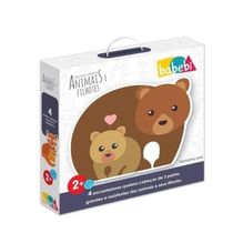 Quebra-Cabeça Infantil Animais e Filhotes - Babebi