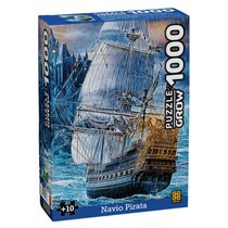 Quebra-cabeça - 1000 peças - Navio Pirata