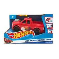 Hot Wheels Carro Pick Up Truck Vermelho Com Luz e Som Multikids - BR1820 BR1820