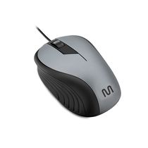 Mouse Com Fio Wave Conexão Usb 1200dpi Cabo de 130cm 3 Botões Textura Emborrachada Cinza - MO225OUT [Reembalado] MO225OUT