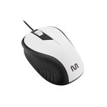 Mouse Com Fio Wave Conexão Usb 1200dpi Cabo de 130cm 3 Botões Textura Emborrachada Branco - MO224OUT [Reembalado] MO224OUT