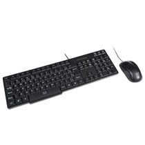 Kit Teclado e Mouse com fio Conexão PS2 Cabo de 130cm 1200dpi Resistente a Água Preto - TC303OUT [Reembalado] TC303OUT