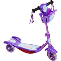 Patinete com Luz e Som - Roxo - Art Brink