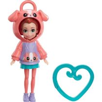 Polly Pocket Lila com Capuz de Cachorro e Clipe de Coração Hkw01