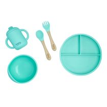 Kit Alimentação em Silicone com Ventosa - Verde - Freso Baby