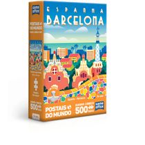 Quebra-Cabeça 500 Peças Nano - Postais do Mundo - Espanha - Barcelona - Toyster