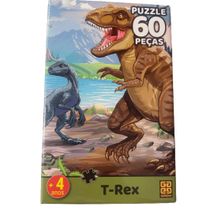 Quebra-Cabeça 60 Peças - Dinossauro T-Rex - Grow