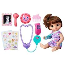 Baby Alive - Boneca Bella Hora da Consulta - Cabelo Castanho F7536 - Hasbro