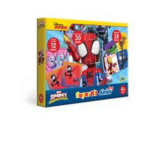 Super Kit Junior com Quebra-Cabeça - Dominó e Memória - Spidey - Toyster