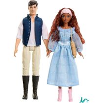 Boneca Princesas Disney - Princesa Ariel e Príncipe Eric Filme Hlx14