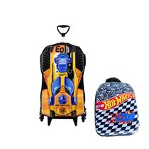 Kit Mochila com Rodinhas e Lancheira Hot Wheels - Dune a Soar Dourada 2500bm20 - Diplomata