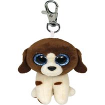 Beanie Boos Clip On - Muddles Cachorro Marrom e Branco