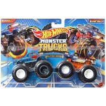 Hot Wheels - Monster Trucks 1:64 - Pack com 2 - Big Bite Vs Bigfoot Hwn62