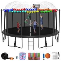 DeepRoar Tranpoline para crianças e adultos, 1500LBS 16FT 15FT 14FT 12FT 10FT 8FT Tranpoline com cesta de basquete, rede de segurança